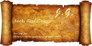 Jech Gyöngyi névjegykártya