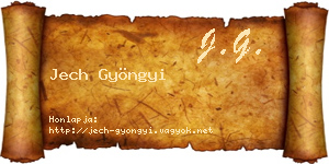Jech Gyöngyi névjegykártya